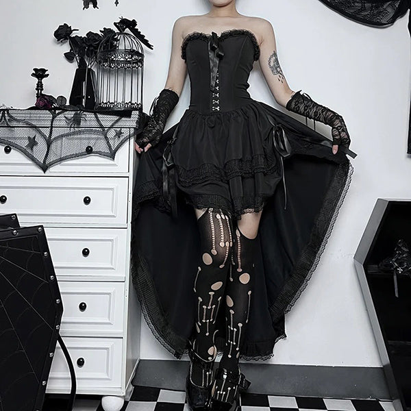 Michelle Corset Lace Trim Dress