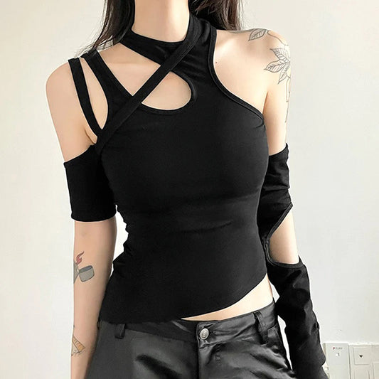 Tracy Irregular Cut Out Top