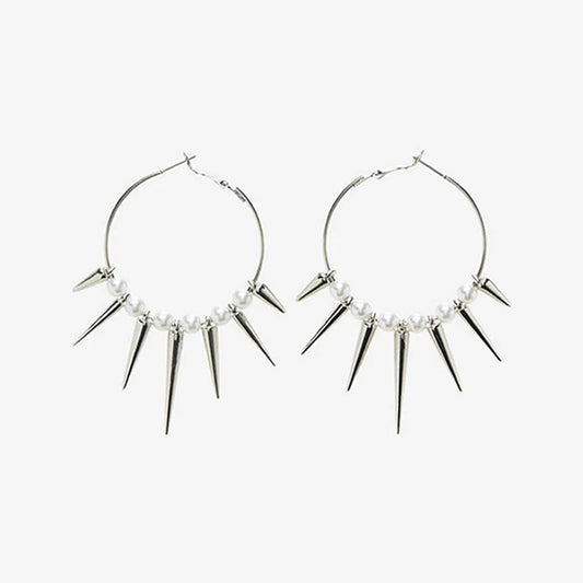 Punk Spikes Hoop Earrings