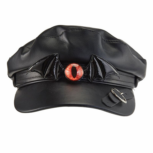 Red Eye Steampunk Newsboy Hat