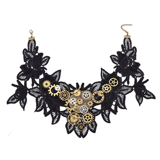 Alexia Steampunk Lace Choker