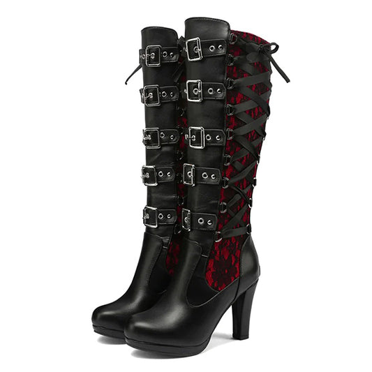 Harriet Buckle Knee High Boots