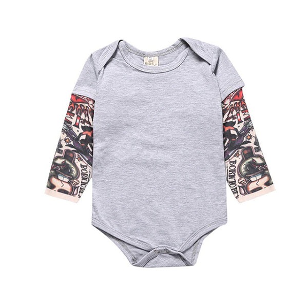Goth Tattoo Print Romper