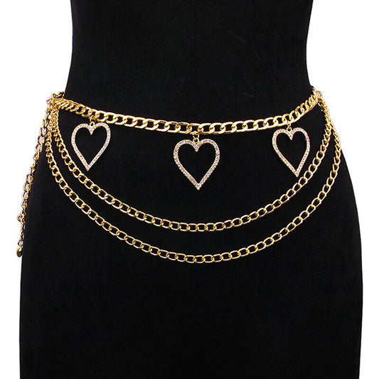 Peach Heart Waist Chain
