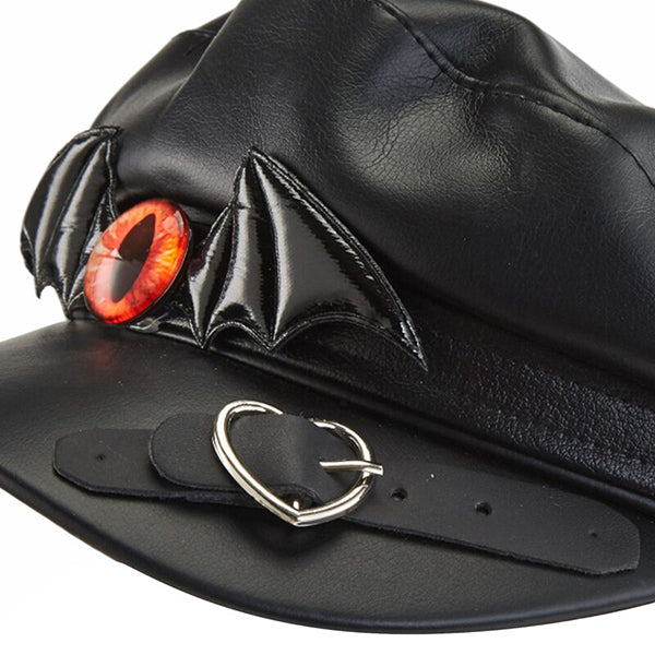 Red Eye Steampunk Newsboy Hat