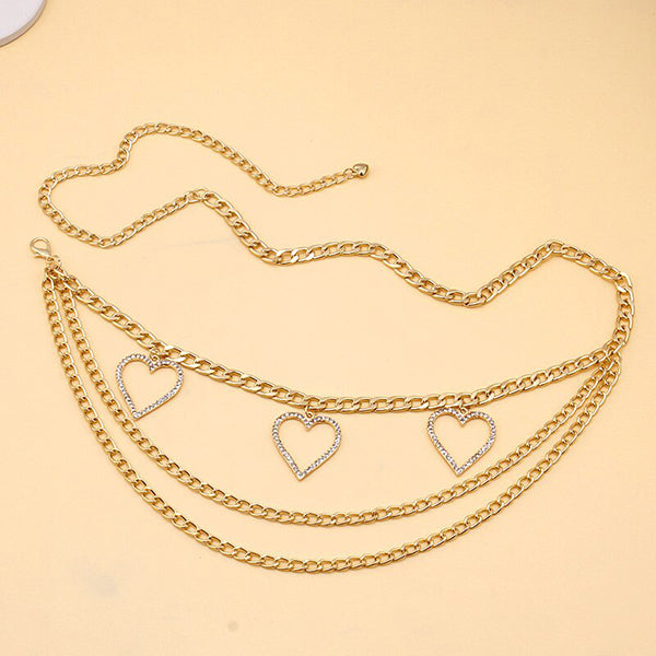 Peach Heart Waist Chain