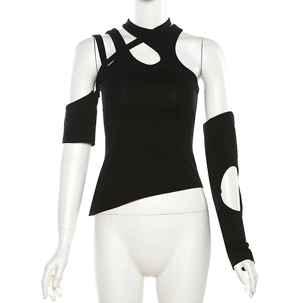 Tracy Irregular Cut Out Top