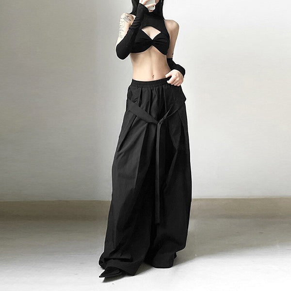Sea of Black Wide Leg Pants
