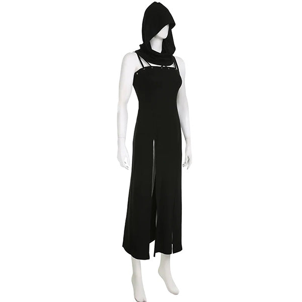 Marcella Hooded High Slit Dress