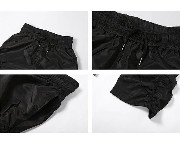 Grunge Ruched Drawstring Pants