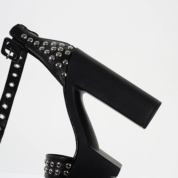 Goth Rivet Platform Sandals