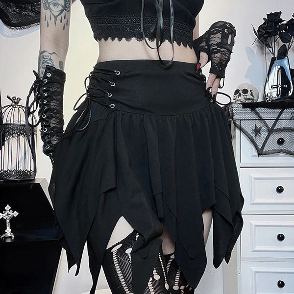 Olivia Irregular Hem Mini Skirt