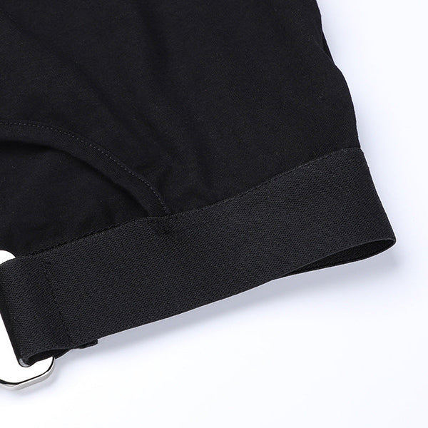Cyberpunk Buckle Crop Top