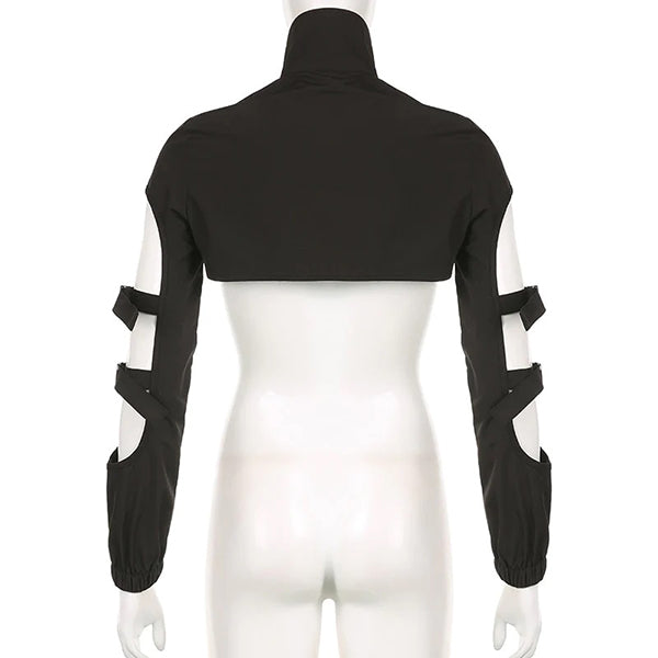 Feronia Buckle Sleeves Bolero Top