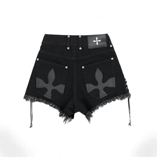 Lil Freak Fringe Denim Shorts