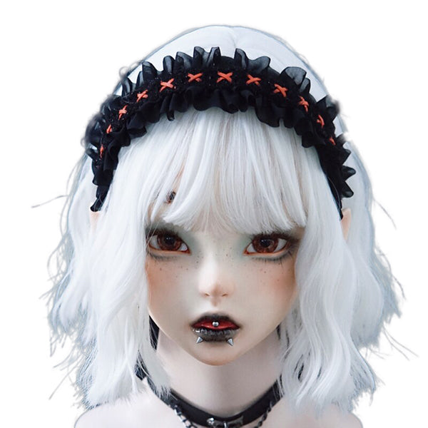 Domina Black Lace Headband