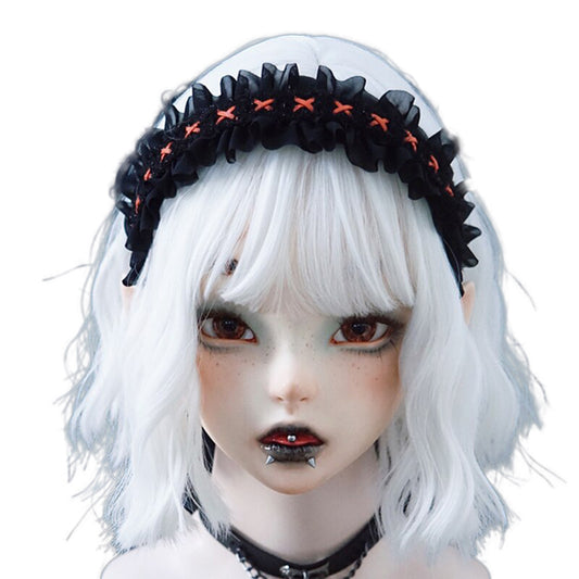Domina Black Lace Headband
