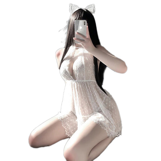 Nicole Halter Lace Night Gown