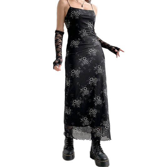 Aesthetic Floral Summer Long Dress