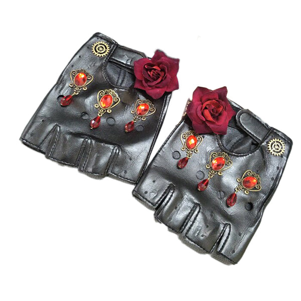 Punk Love Leather Gloves