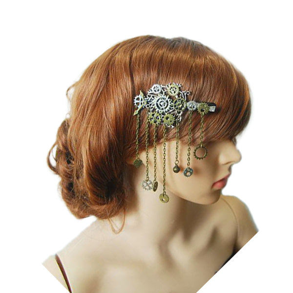 Vintage Gear Tassel Hair Clip