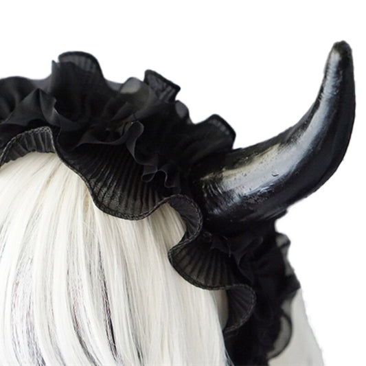 Devil Maiden Horn Ruffled Headband