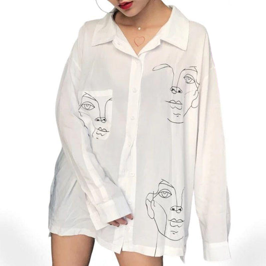 Aesthetic Face Long Sleeve Shirt