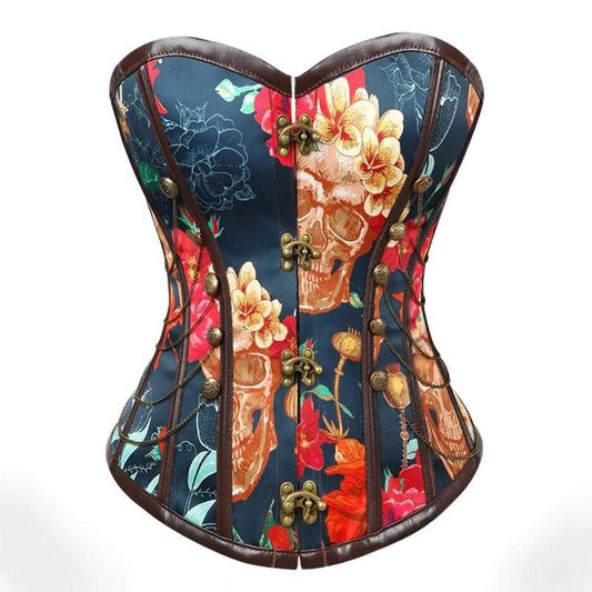 Vintage Punk Floral Corset