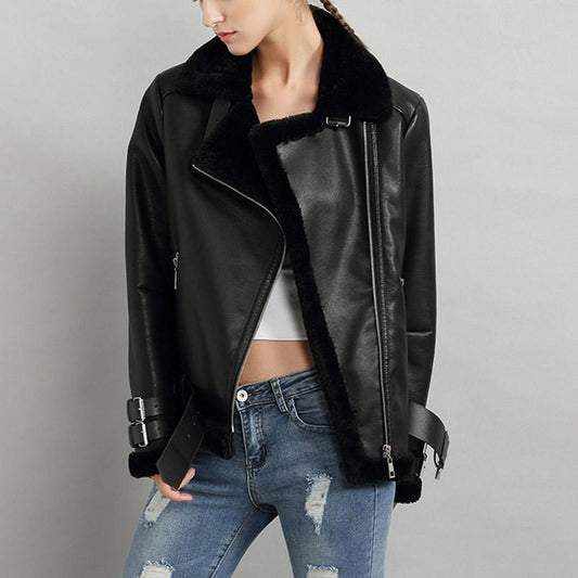 Faux Leather Vintage Jacket