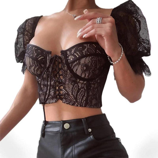 Classy Moon Flower Crop Top