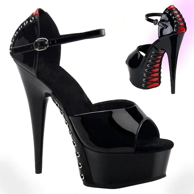 Gothic High Cross Sandals
