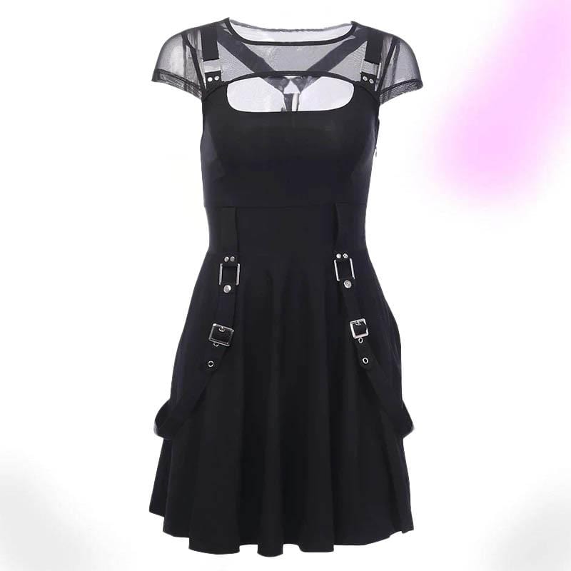 Hauntress Mesh Black Dress