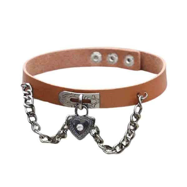 Chained Lock Heart Choker
