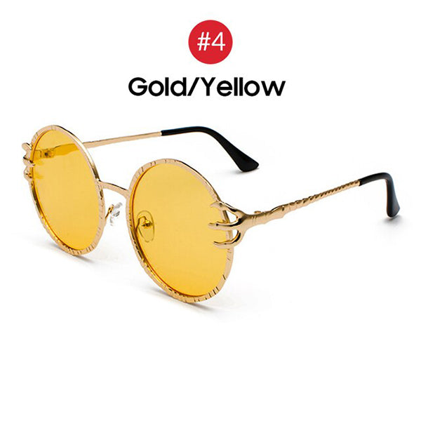 Skull Claw Round Sunglasses