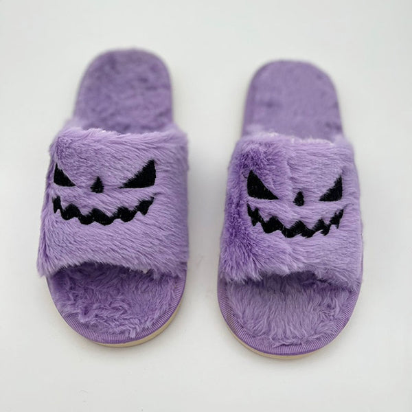 Haunted Pumpkin House Slippers