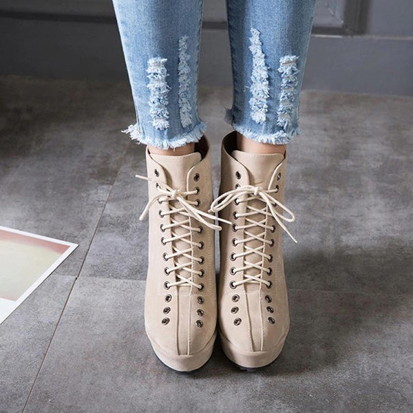 Winter Gothic Wedge Boots