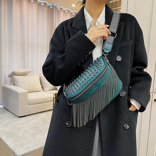 Iris Fringe Studded Bum Bag