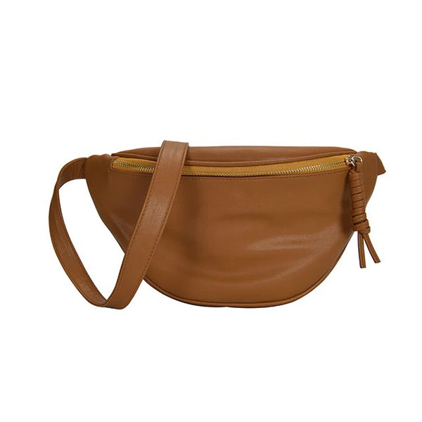 Faux Leather Chain Bum Bag