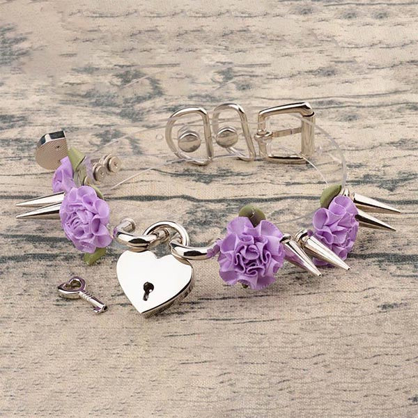 Lolita Floral Heart Lock Choker