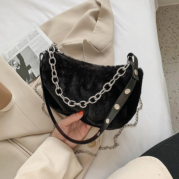 Miss Fuzzy Chain Shoulder Bag