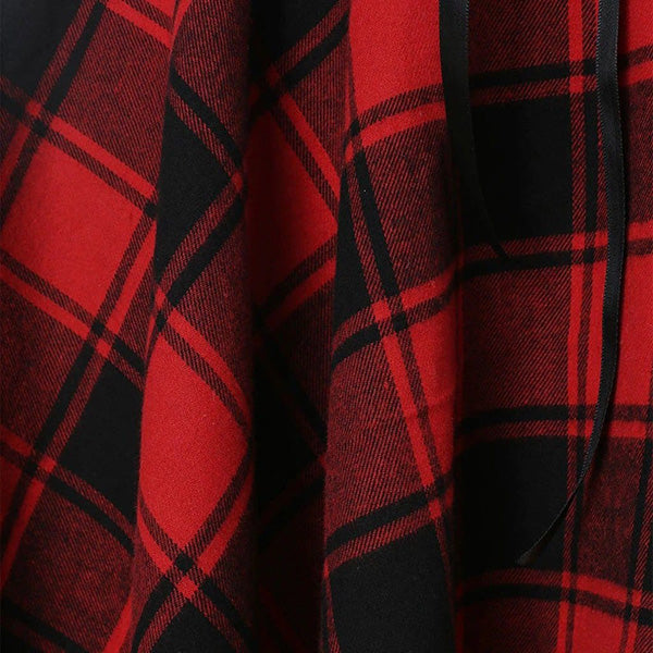 Euphoria Asymmetric Plaid Mini Dress