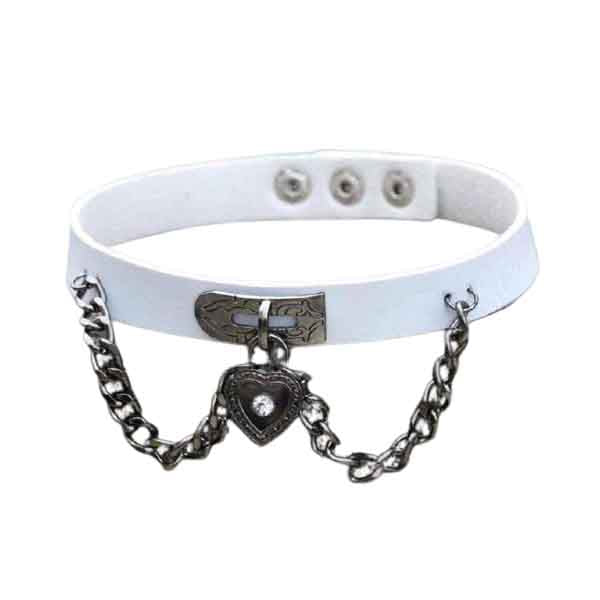 Chained Lock Heart Choker