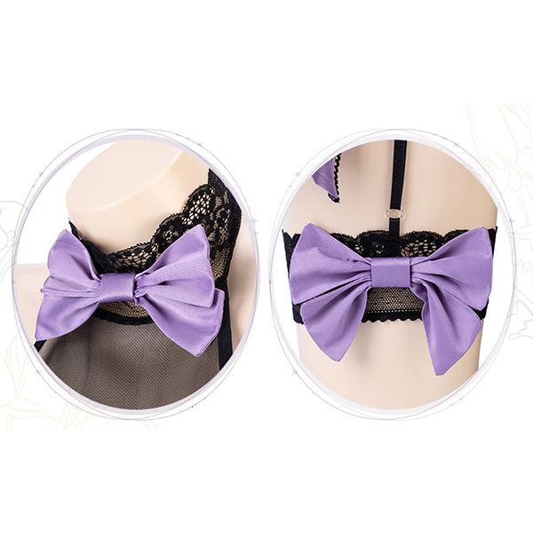 Desdemona Glossy Leather Lingerie Set