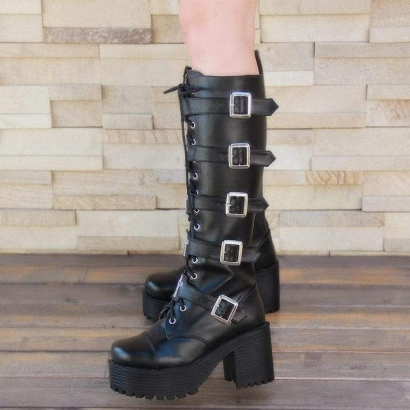 VELVET MORPHEUS PLATFORM BOOTS