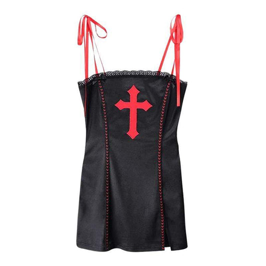 Blood Cross Vintage Mini Dress