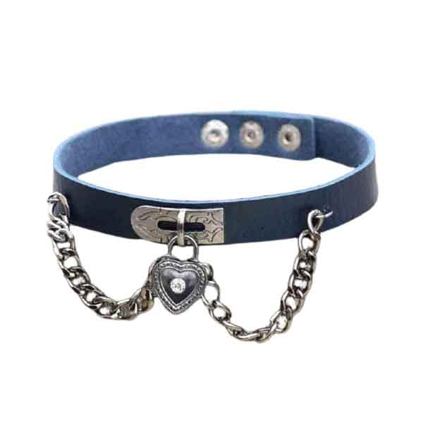 Chained Lock Heart Choker