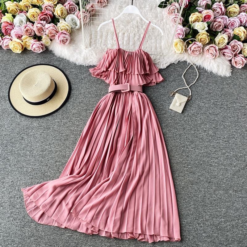 Incarnate Pleated Midi Dress
