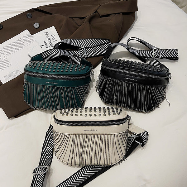 Iris Fringe Studded Bum Bag
