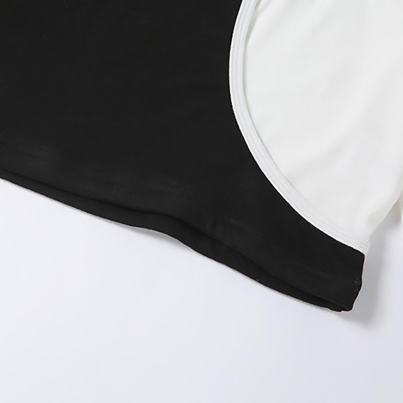 Holstein Patch Gothic Crop Top