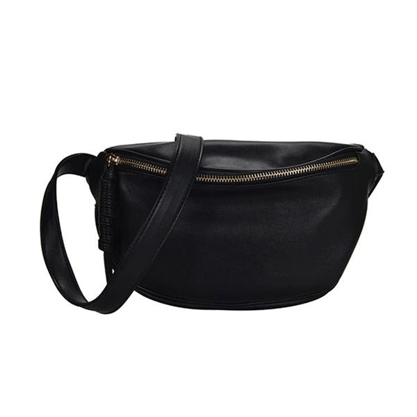 Faux Leather Chain Bum Bag